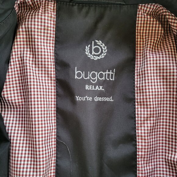 BUGATTI Vintage Men's Coat Black | Size 44R L - XL | Designed In Germany - Picture 11 of 16
